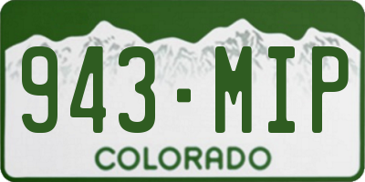 CO license plate 943MIP