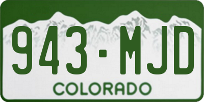 CO license plate 943MJD