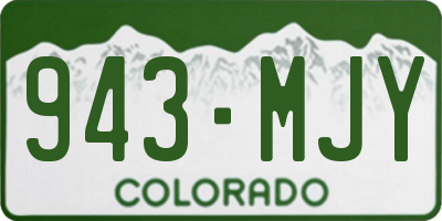 CO license plate 943MJY