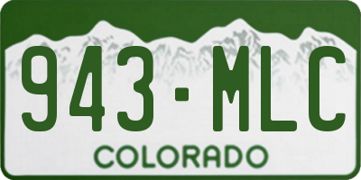 CO license plate 943MLC