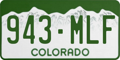 CO license plate 943MLF