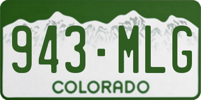 CO license plate 943MLG