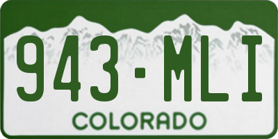 CO license plate 943MLI
