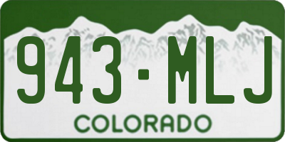 CO license plate 943MLJ