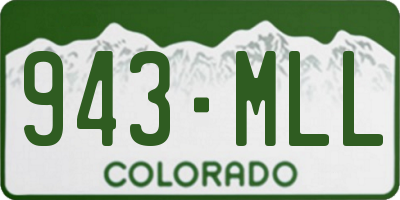 CO license plate 943MLL