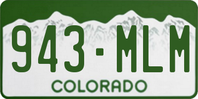 CO license plate 943MLM
