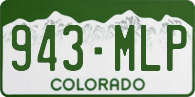 CO license plate 943MLP