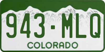 CO license plate 943MLQ