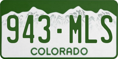 CO license plate 943MLS