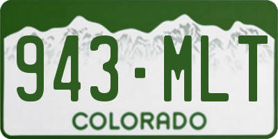 CO license plate 943MLT