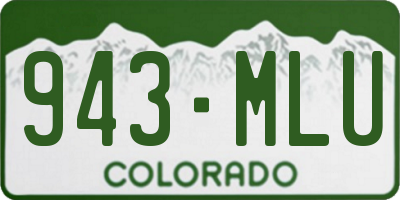 CO license plate 943MLU