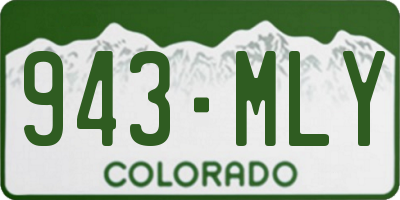CO license plate 943MLY