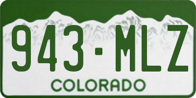 CO license plate 943MLZ