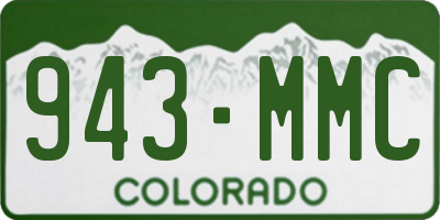 CO license plate 943MMC