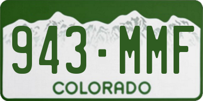 CO license plate 943MMF