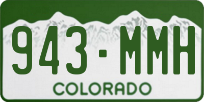 CO license plate 943MMH