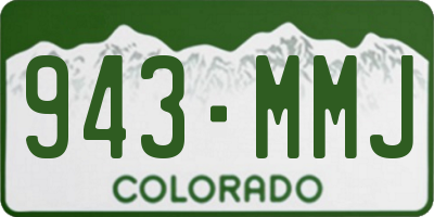 CO license plate 943MMJ
