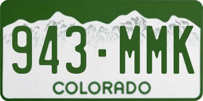 CO license plate 943MMK