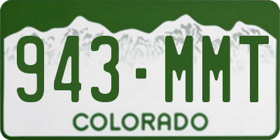 CO license plate 943MMT