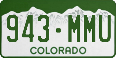 CO license plate 943MMU