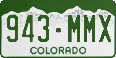CO license plate 943MMX