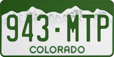 CO license plate 943MTP