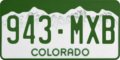 CO license plate 943MXB