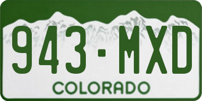 CO license plate 943MXD