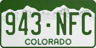 CO license plate 943NFC