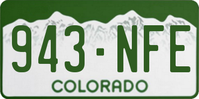 CO license plate 943NFE