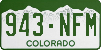 CO license plate 943NFM