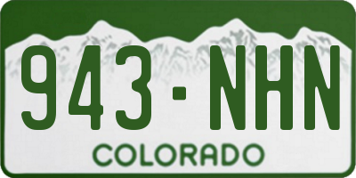 CO license plate 943NHN