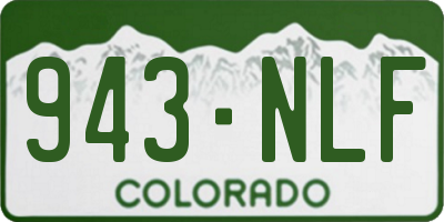 CO license plate 943NLF