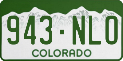 CO license plate 943NLO
