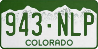CO license plate 943NLP