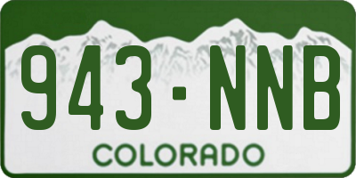 CO license plate 943NNB