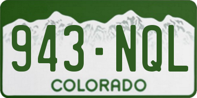CO license plate 943NQL