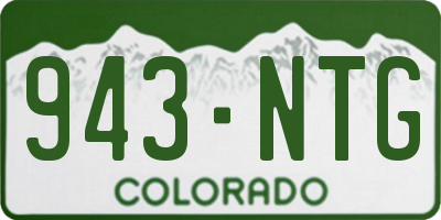 CO license plate 943NTG