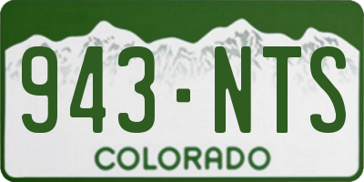 CO license plate 943NTS