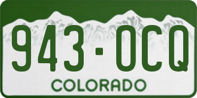 CO license plate 943OCQ
