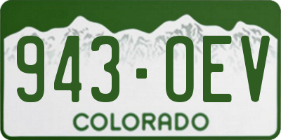 CO license plate 943OEV