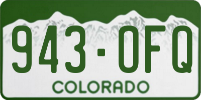 CO license plate 943OFQ