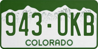 CO license plate 943OKB