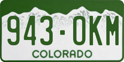 CO license plate 943OKM