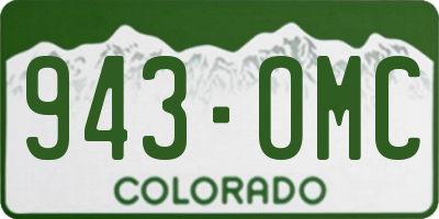 CO license plate 943OMC