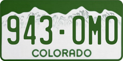 CO license plate 943OMO