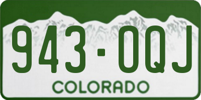 CO license plate 943OQJ