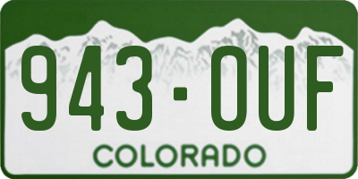 CO license plate 943OUF