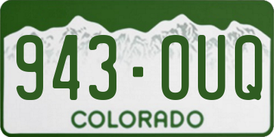 CO license plate 943OUQ