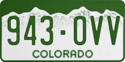 CO license plate 943OVV